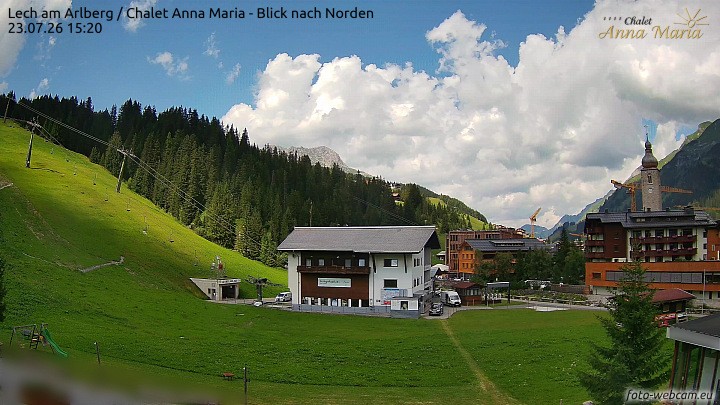 Archived image Webcam Lech (Chalet Anna Maria)