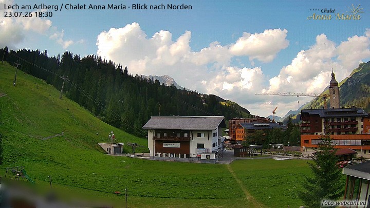 Archived image Webcam Lech (Chalet Anna Maria)