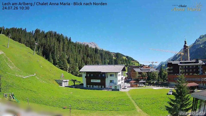 Archiv Foto Webcam Schlegelkopfareal, Lech