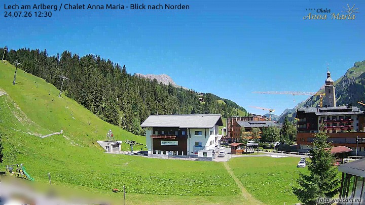 Archiv Foto Webcam Schlegelkopfareal, Lech