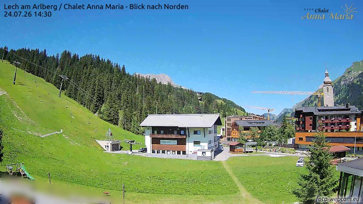 Archiv Foto Webcam Schlegelkopfareal, Lech