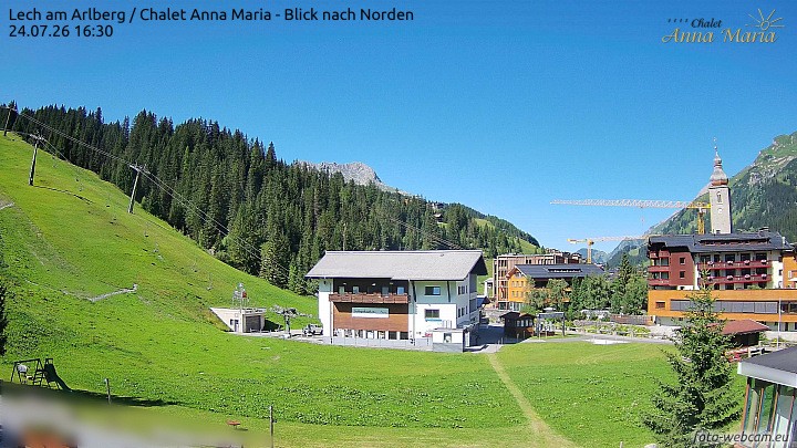 Archiv Foto Webcam Schlegelkopfareal, Lech