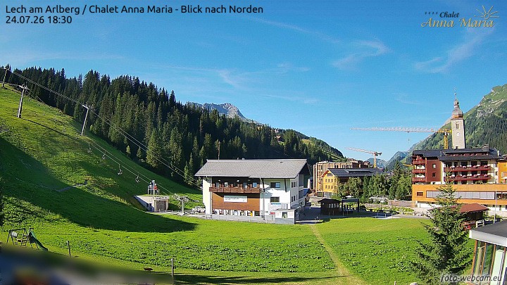 Archiv Foto Webcam Schlegelkopfareal, Lech