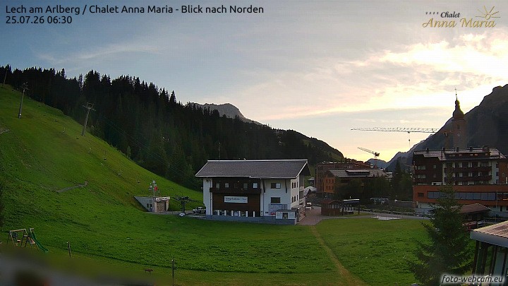 Archived image Webcam Lech (Chalet Anna Maria)