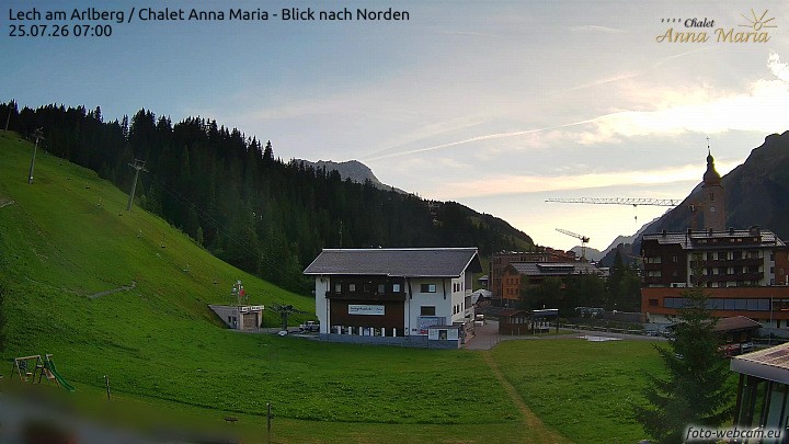 Archived image Webcam Lech (Chalet Anna Maria)