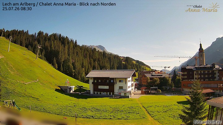 Archived image Webcam Lech (Chalet Anna Maria)
