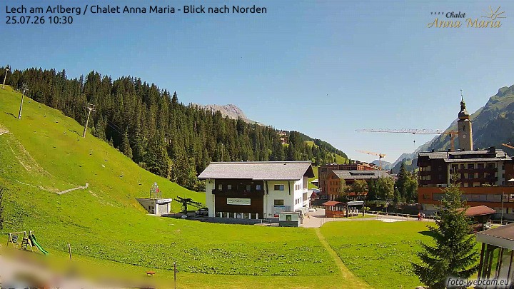 Archived image Webcam Lech (Chalet Anna Maria)