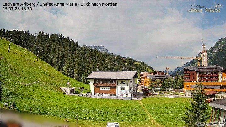 Archived image Webcam Lech (Chalet Anna Maria)