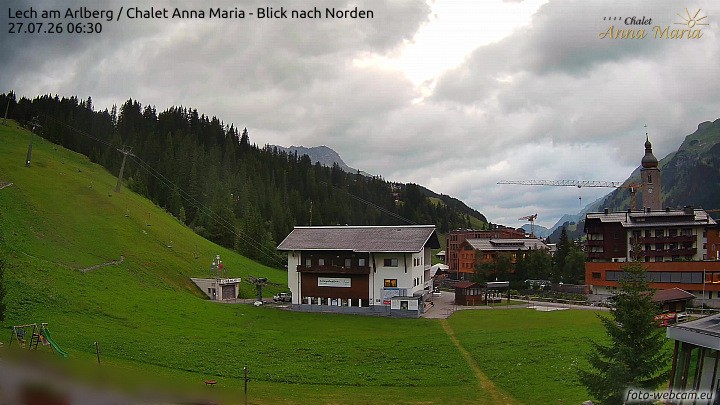 Archiv Foto Webcam Schlegelkopfareal, Lech