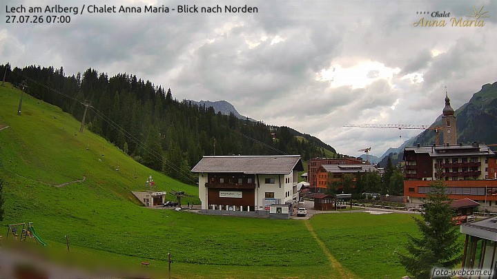Archiv Foto Webcam Schlegelkopfareal, Lech