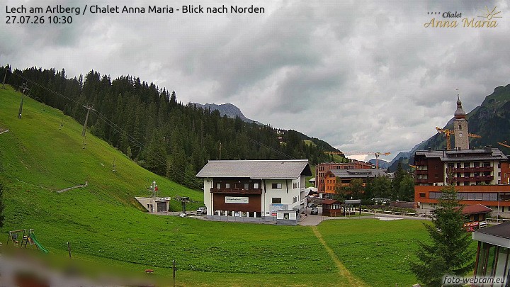 Archiv Foto Webcam Schlegelkopfareal, Lech