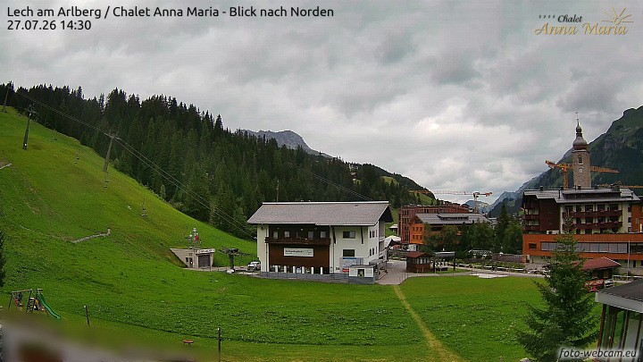 Archived image Webcam Lech (Chalet Anna Maria)