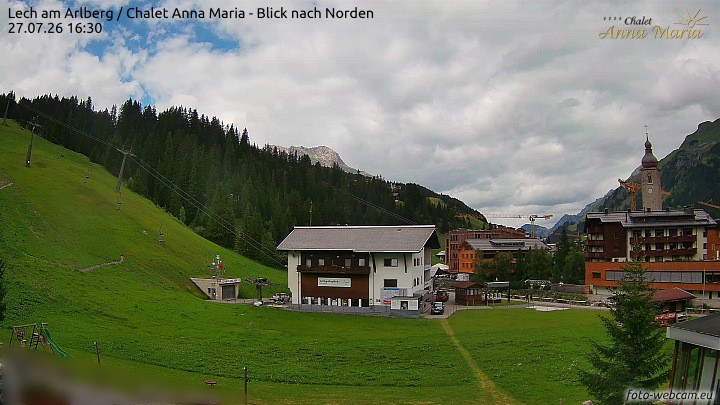 Archived image Webcam Lech (Chalet Anna Maria)