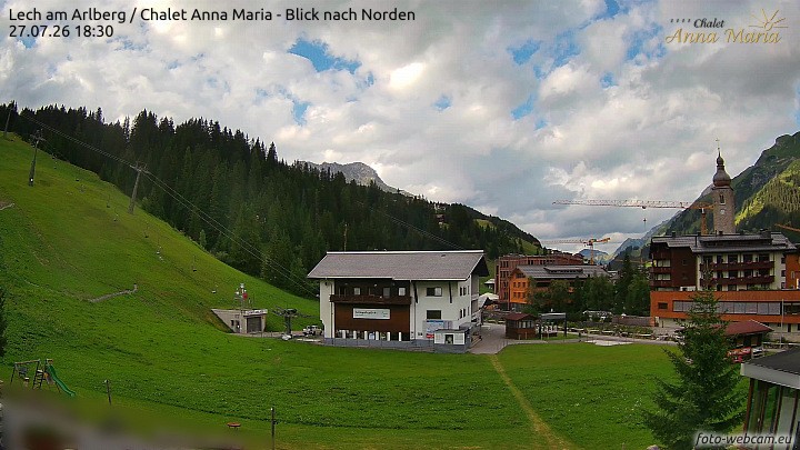 Archived image Webcam Lech (Chalet Anna Maria)