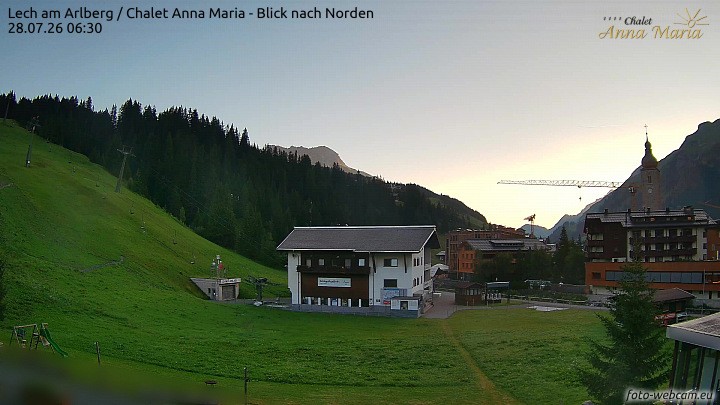 Archiv Foto Webcam Schlegelkopfareal, Lech