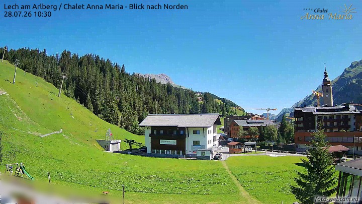 Archiv Foto Webcam Schlegelkopfareal, Lech