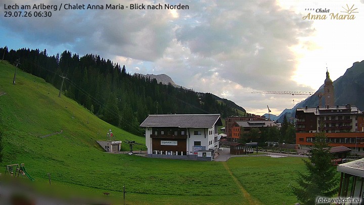 Archiv Foto Webcam Schlegelkopfareal, Lech
