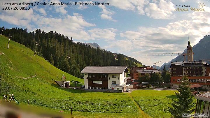 Archiv Foto Webcam Schlegelkopfareal, Lech