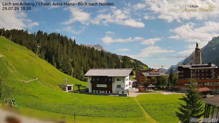 Archiv Foto Webcam Schlegelkopfareal, Lech