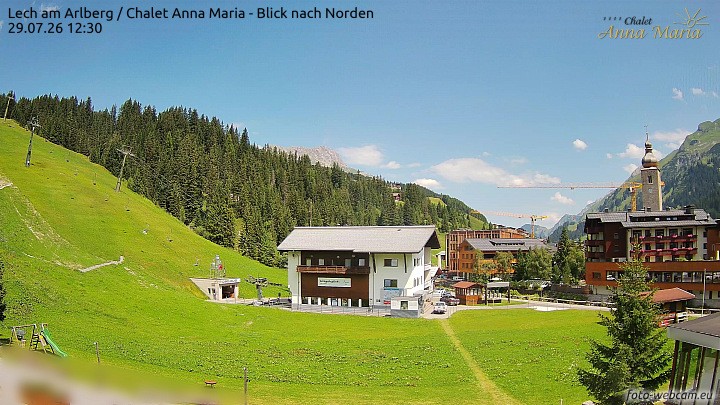 Archived image Webcam Lech (Chalet Anna Maria)
