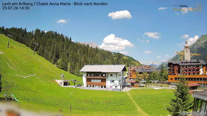 Archived image Webcam Lech (Chalet Anna Maria)