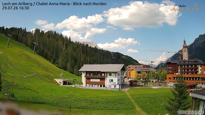 Archived image Webcam Lech (Chalet Anna Maria)