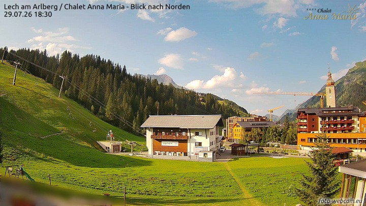 Archiv Foto Webcam Schlegelkopfareal, Lech