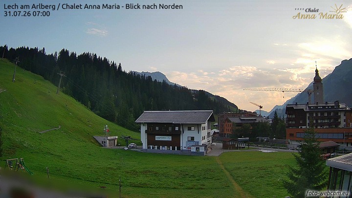 Archiv Foto Webcam Schlegelkopfareal, Lech