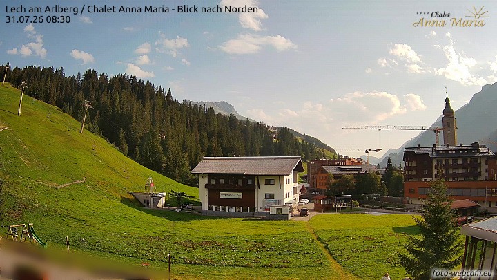 Archiv Foto Webcam Schlegelkopfareal, Lech