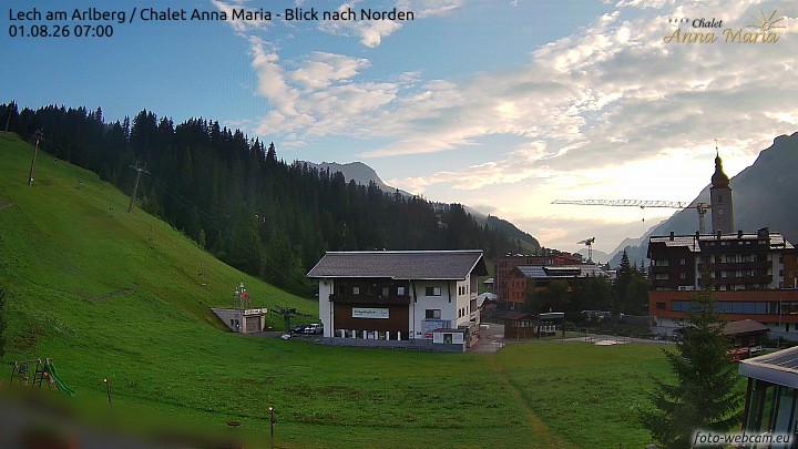 Archiv Foto Webcam Schlegelkopfareal, Lech