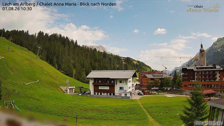 Archiv Foto Webcam Schlegelkopfareal, Lech