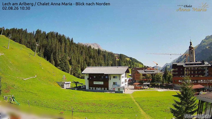 Archiv Foto Webcam Schlegelkopfareal, Lech