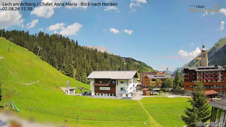 Archiv Foto Webcam Schlegelkopfareal, Lech