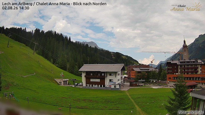 Archiv Foto Webcam Schlegelkopfareal, Lech