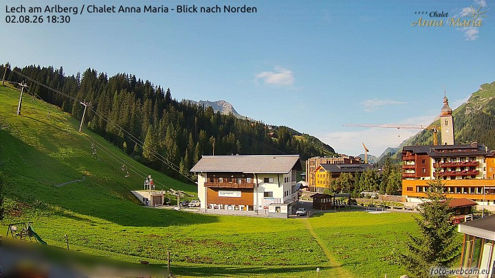 Archiv Foto Webcam Schlegelkopfareal, Lech