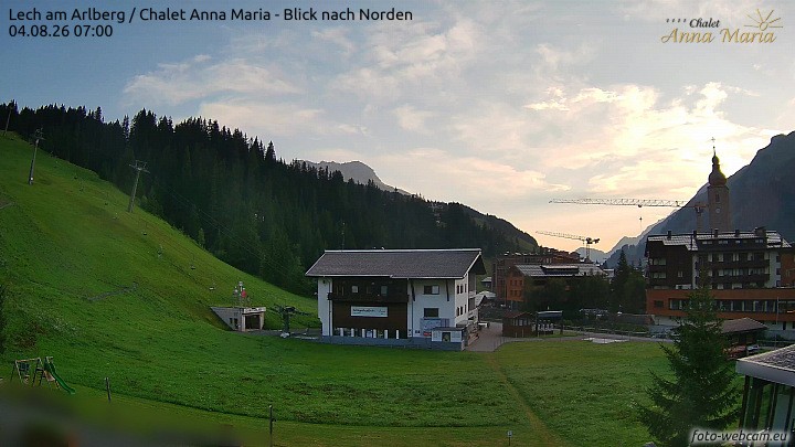 Archiv Foto Webcam Schlegelkopfareal, Lech
