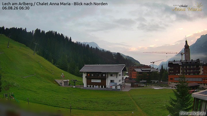 Archiv Foto Webcam Schlegelkopfareal, Lech