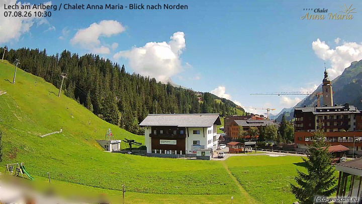 Archiv Foto Webcam Schlegelkopfareal, Lech