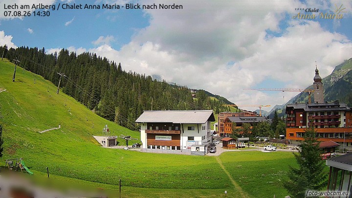 Archiv Foto Webcam Schlegelkopfareal, Lech