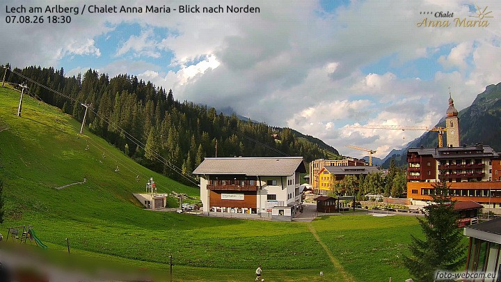 Archiv Foto Webcam Schlegelkopfareal, Lech