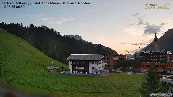 Archived image Webcam Lech (Chalet Anna Maria)