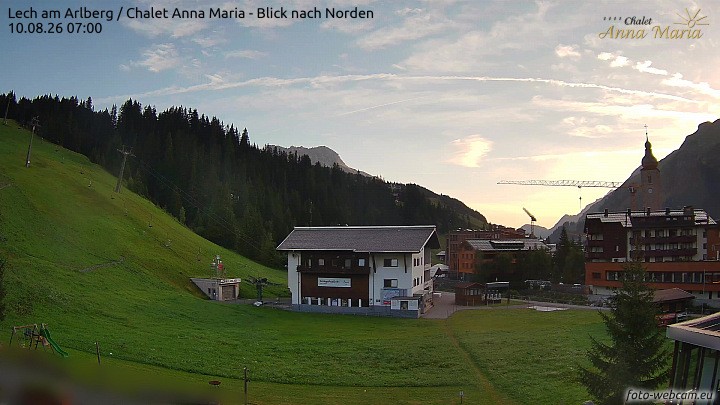 Archived image Webcam Lech (Chalet Anna Maria)