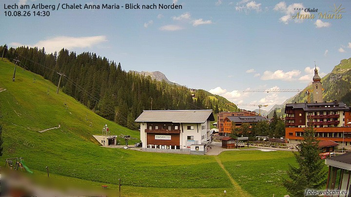 Archiv Foto Webcam Schlegelkopfareal, Lech