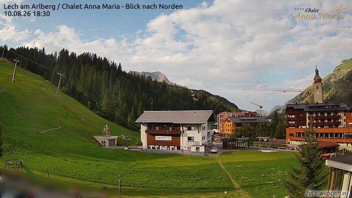 Archiv Foto Webcam Schlegelkopfareal, Lech