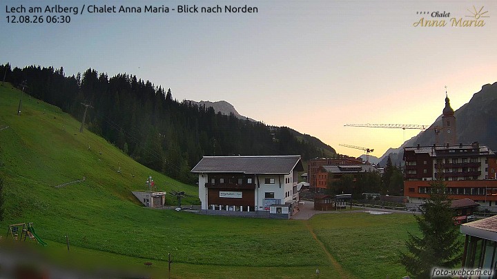Archiv Foto Webcam Schlegelkopfareal, Lech