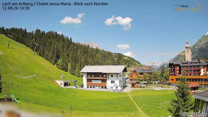 Archiv Foto Webcam Schlegelkopfareal, Lech