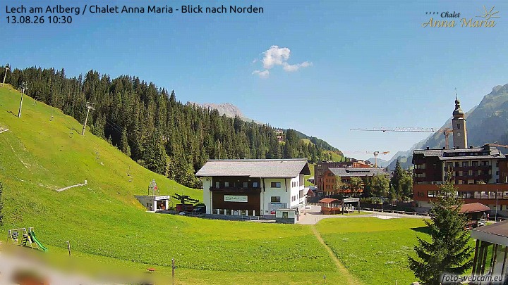 Archiv Foto Webcam Schlegelkopfareal, Lech