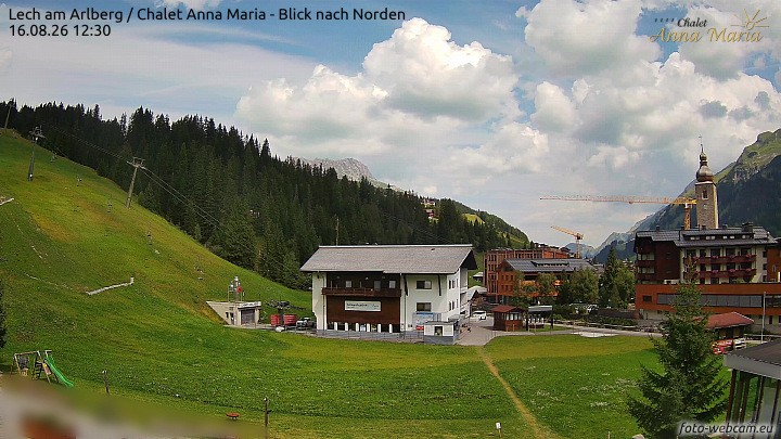 Archiv Foto Webcam Schlegelkopfareal, Lech
