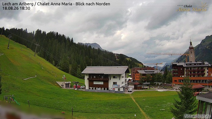 Archived image Webcam Lech (Chalet Anna Maria)