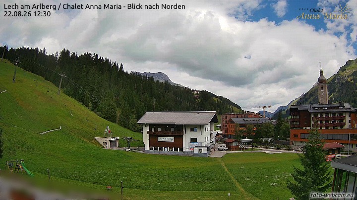 Archiv Foto Webcam Schlegelkopfareal, Lech